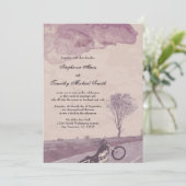 À travers le faire-part de mariage de moto de (Debout devant)