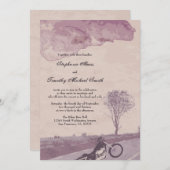 À travers le faire-part de mariage de moto de (Devant / Derrière)