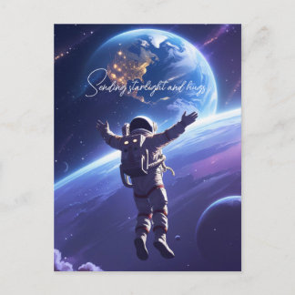 À travers l'Univers — Accroche de la carte de voeu