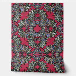 A Tribute to Italian Renaissance on Crimson Red  Behang