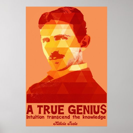 A True Genius - Nikola Tesla - Poster (Voorkant)