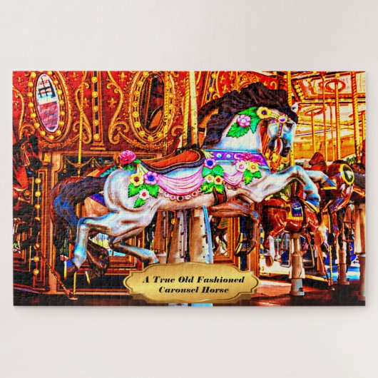 A True Old Fashioned Carousel Horse 1014 Pieces Legpuzzel (Horizontaal)