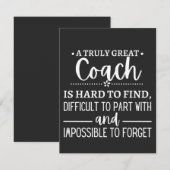 A Truly Great Coach is hard find Bedankkaart (Voorkant / Achterkant)