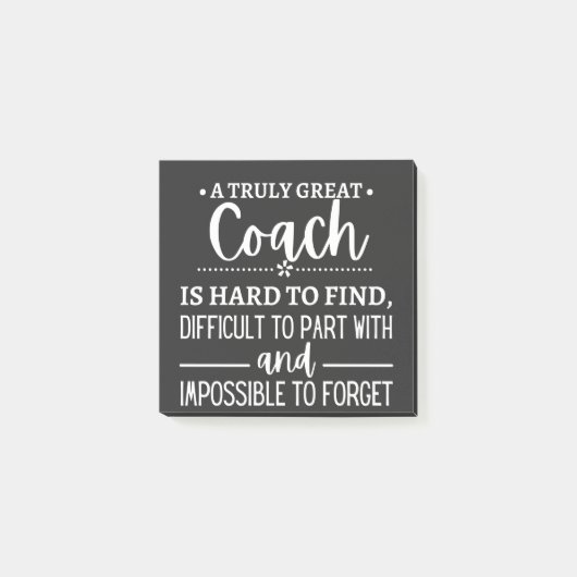 A Truly Great Coach is hard find Post-it® Notes (Voorkant)