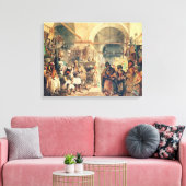 A Turkey Bazaar, 1854 (potlood & w/c op papier) Canvas Afdruk (Insitu (Woonkamer))