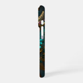 A Turquoise and Gold Dragon Mystical iPhone Hoesje (Linkerkant)