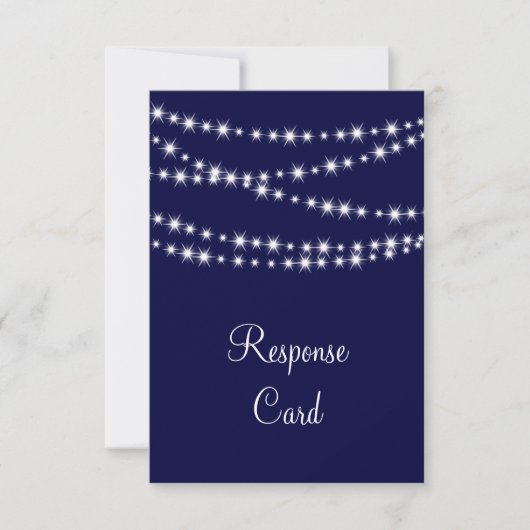 A Twinkle Lights RSVP (marine) Kaartje (Voorkant)