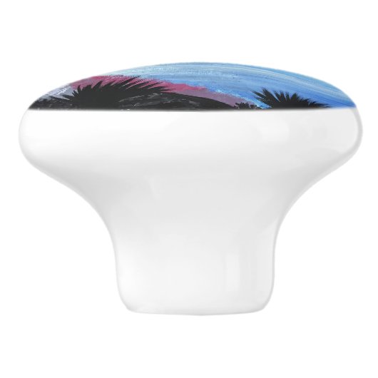 A Uitzicht vogels Keramische Knop (Zijkant)