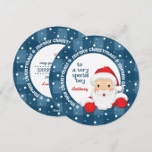 À un Garçon spécial du Père Noël. Cartes de Noël (Devant / Derrière)