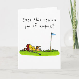 À UN *GOLFER* SUR VOTRE CARTE D'ANNIVERSAIRE