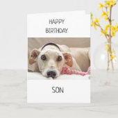 À UN GRAND FILS L'ANNIVERSAIRE ! CARTE (Fleur jaune)