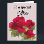 À une carte mère spéciale<br><div class="desc">Cette carte coordonne avec l'emballage cadeau,  les sacs cadeaux,  les étiquettes cadeaux et les pièces roses à l'aquarelle. De belles fleurs pour une belle personne- maman. Vous pourriez changer les mots,  comme changer maman en grand-mère dans la zone d'édition. Il vous indique où changer les mots.</div>