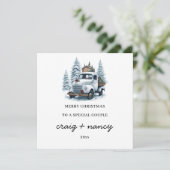 À une carte spéciale de Noël en couple (Debout devant)