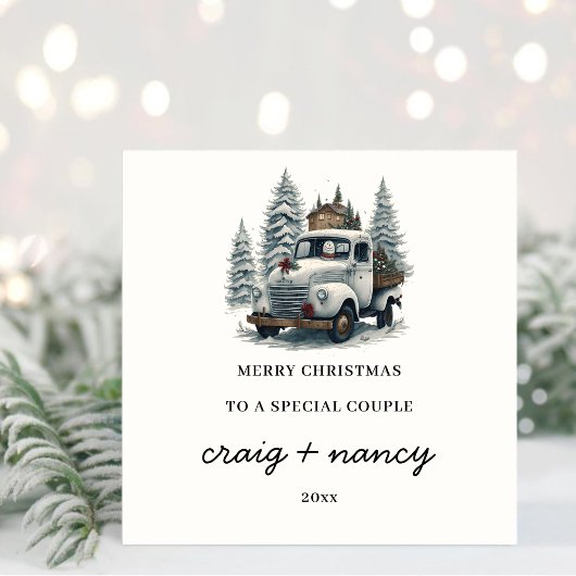 À une carte spéciale de Noël en couple