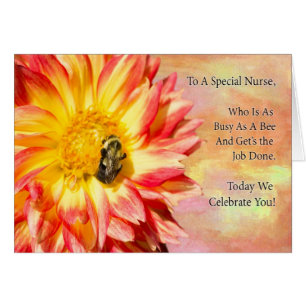 À une infirmière spéciale Dahlia rouge et jaune av