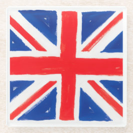 A union jack glass coaster glazen onderzetter