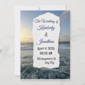 A unique beach wedding invitation (Devant)