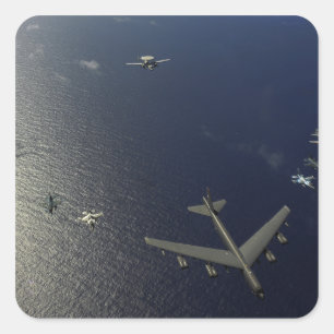 A US Air Force B-52 Stratofort vliegtuig 2 Vierkante Sticker