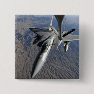 A US Air Force F-15 Eagle Vierkante Button 5,1 Cm