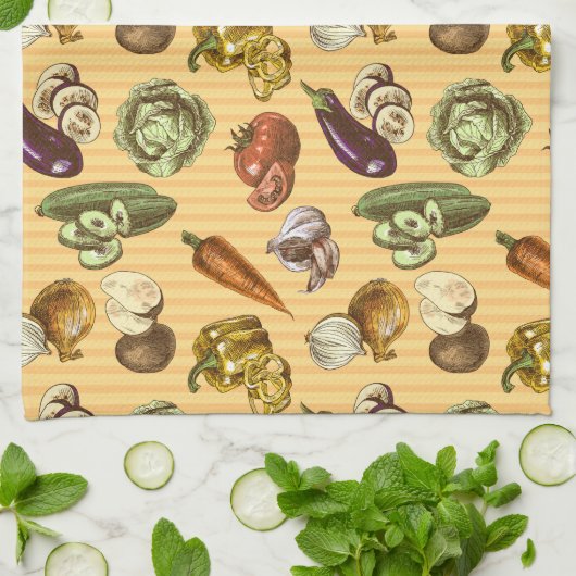 A Veggie Garden Theedoek (Gevouwen)