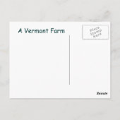 A Vermont Boerderij Briefkaart (Achterkant)