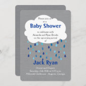 "A versé invitation de douche avec d'amour" bébé (Devant / Derrière)