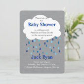 "A versé invitation de douche avec d'amour" bébé (Debout devant)