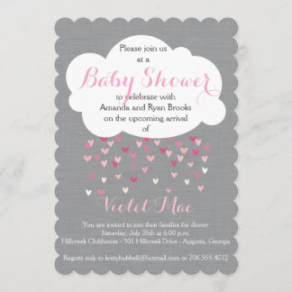 "A versé invitation de douche avec d'amour" bébé