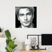 A Very Handsome Young Man on a 24x24 Wall Poster (Bureau à domicile)