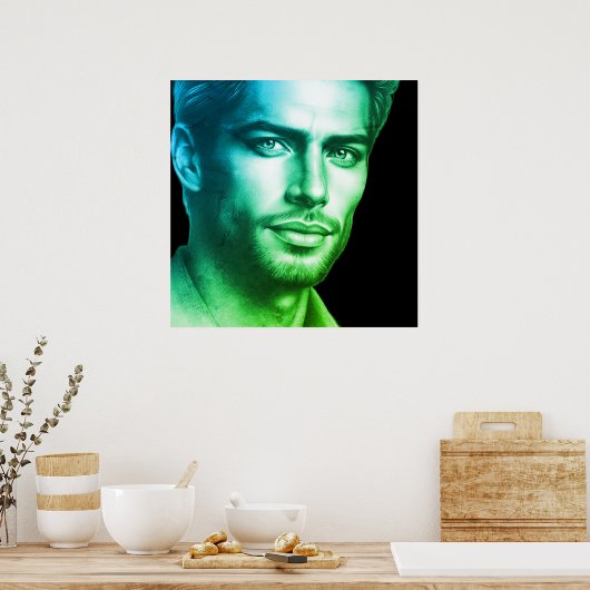 A Very Handsome Young Man on a 24x24 Wall Poster (Cuisine)