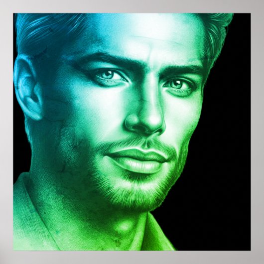 A Very Handsome Young Man on a 24x24 Wall Poster (Devant)