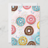 A vibrant birthday invitation with donuts. (Dos)
