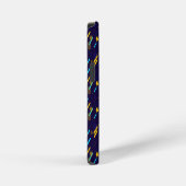 A vibrant iPhone case with a dark blue background Hoesje (Rechterkant)