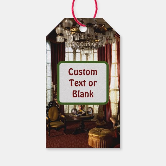 A Victorian Christmas - Customizable Tablecards Cadeaulabel (Voorkant)