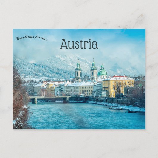 A View of Innsbruck Austria Briefkaart (Voorkant)