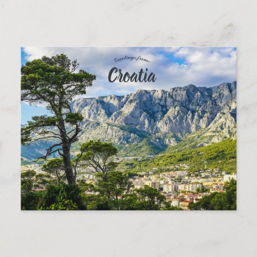 A View of Makarska Croatia Briefkaart (Voorkant)