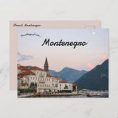 A View of Perast Montenegro Postcard Briefkaart (Voorkant / Achterkant)