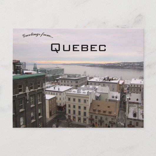 A View of Quebec City Quebec Canada Briefkaart (Voorkant)