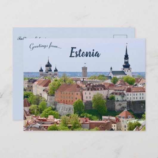 A View of Tallinn Estonia Briefkaart (Voorkant / Achterkant)