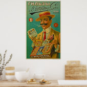 A. Viktorson Cigarette Papers ~ Moskou Rusland 190 Poster (Keuken)