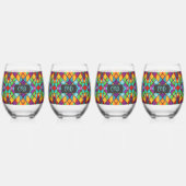 À Vin Sans Pied Bijoux comme verre collé Effet - jumelé monogramme (Recto)