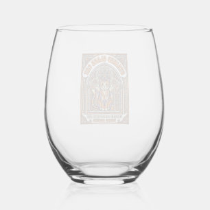 À Vin Sans Pied Chat en Verre Cathédrale Vintage