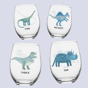 À Vin Sans Pied Dinosaure amusant verre personnalisé