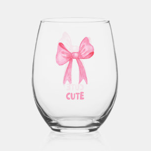 À Vin Sans Pied Ensemble "CUTE" Bow Bow Drinkware Set. Verre