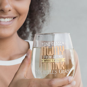À Vin Sans Pied Un verre perdu Funny Personnalisé