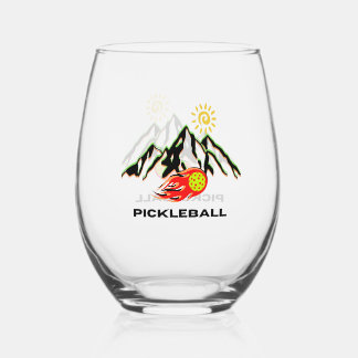 À Vin Sans Pied Vaisselle en verre de Pickleball