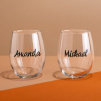 Verre personnalisé avec monogramme et nom pour cou