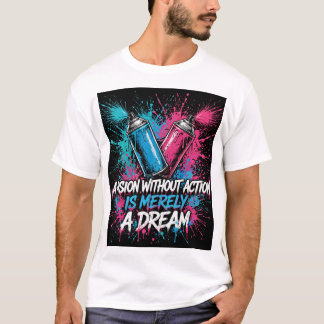 A Vision Without Action Is Merely A Dream Spray Ca T-shirt