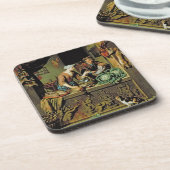 A Voman and a Fish Peddler, 1713 (olie op het pane Onderzetter (Linkerzijde)