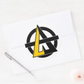 A voor agorisme ronde sticker (Envelop)